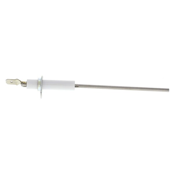 A white and silver A.O. Smith flame sensor with a small screw on the end.