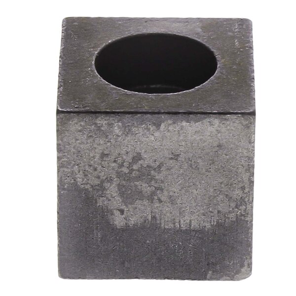 A grey square Champion Cutter Block with a hole in it.