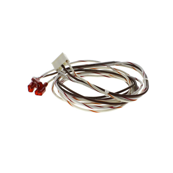 A Groen wire harness with white and red connectors.