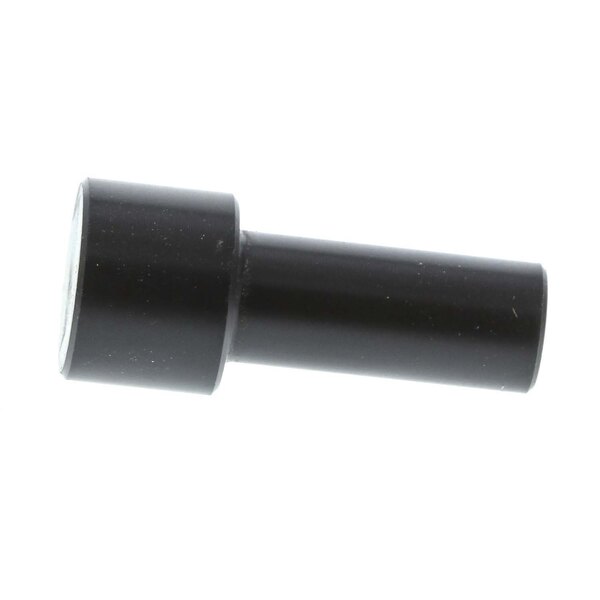 A close-up of a black plastic pipe.