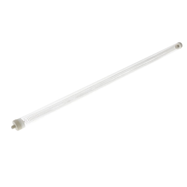 A white tube with a metal spring and white cap.