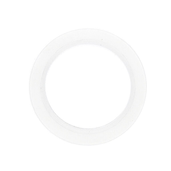 A white circle with a clear circle.