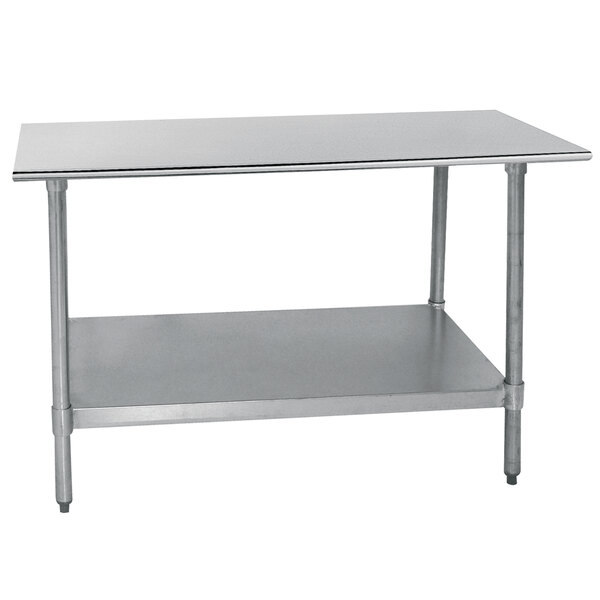 Advance Tabco TT-243-X 24" x 36" 18 Gauge Stainless Steel Work Table with Galvanized Undershelf