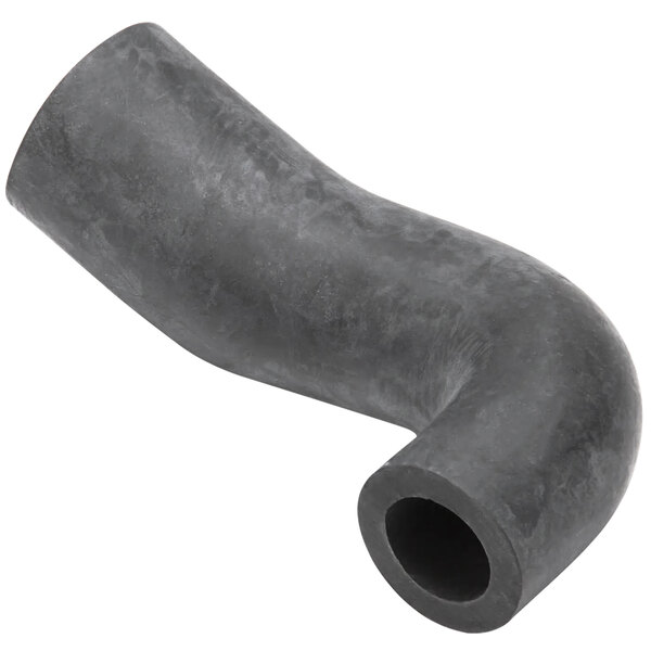 A black plastic pipe with a small hole in it.