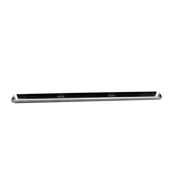 A long metal bar with black and silver stripes.