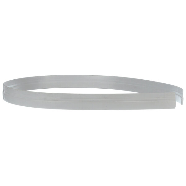 A white rubber gasket with a silver edge.
