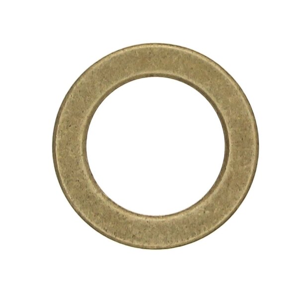A brass circular thrust bushing.