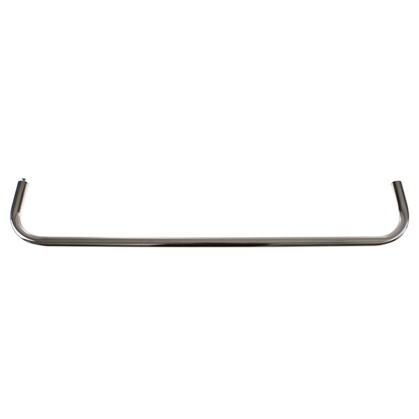 A stainless steel metal bar with a handle on it.