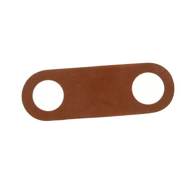 A brown rectangular Cleveland gasket with two circles.