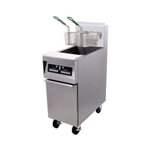 A Frymaster natural gas deep fryer with two baskets.