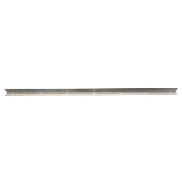 A metal bar with a metal frame with holes.