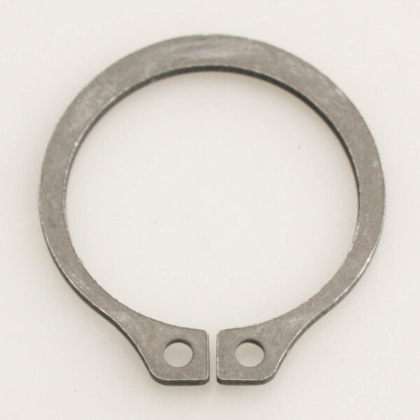 A Univex retaining ring, a metal ring with two holes.
