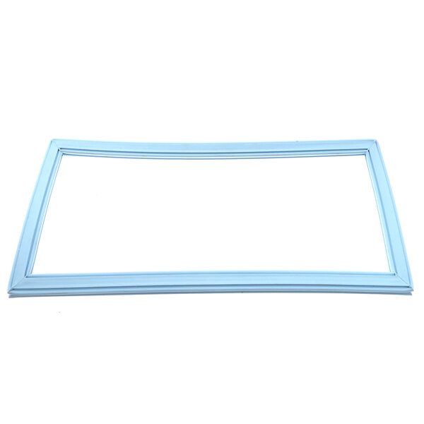 A blue rectangular gasket with a white background.