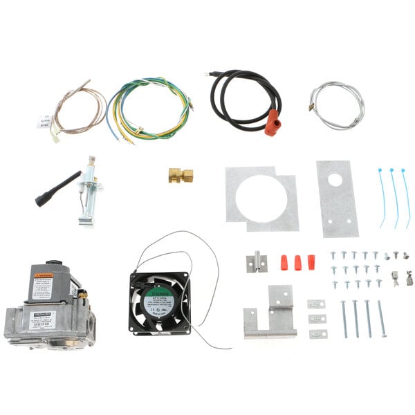 A Blodgett convection oven kit with various electrical parts including a thermostat and wiring.