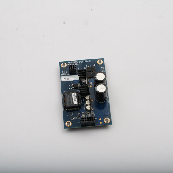 An Antunes power supply board with a small blue circuit board.