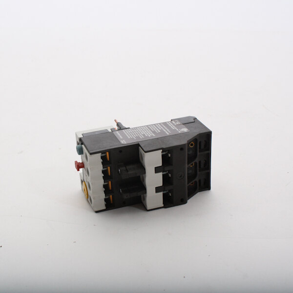 A black and white Blakeslee 71604 overload circuit breaker.