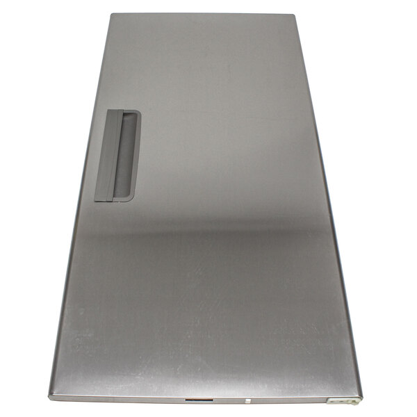 A silver rectangular Norlake door assembly with a handle on it.