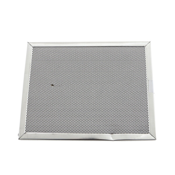 A metal grid with white mesh.
