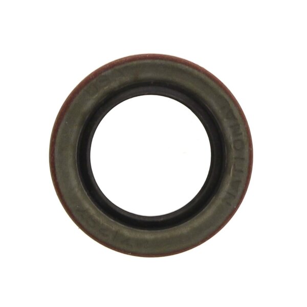 A round black and red rubber seal.