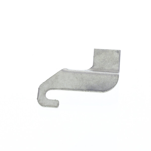A metal piece with a hook and a bracket.