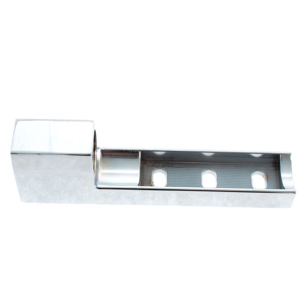 A silver Kason recessed mounting flange with two holes in a metal frame.