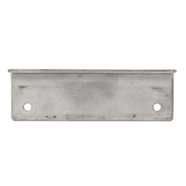 A metal plate with holes on the side.