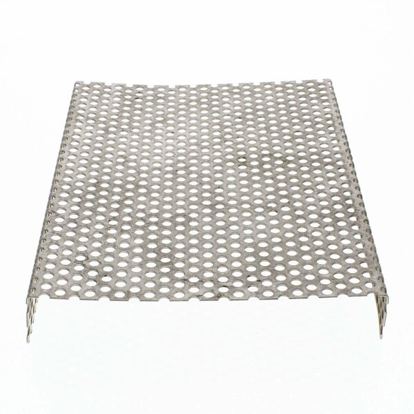 A metal grid with holes.