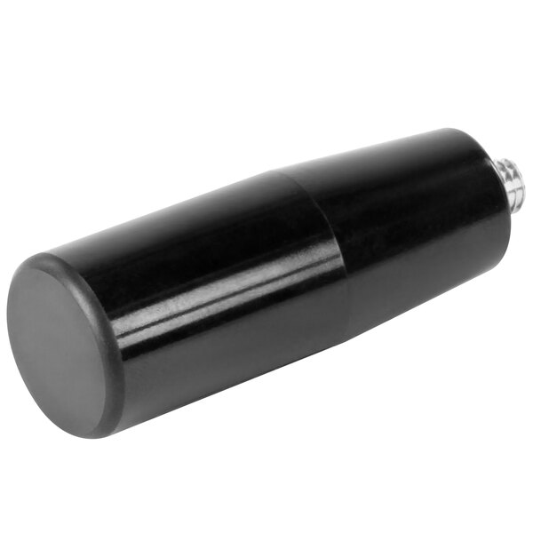 A black cylindrical Univex knob with a silver metal stud.