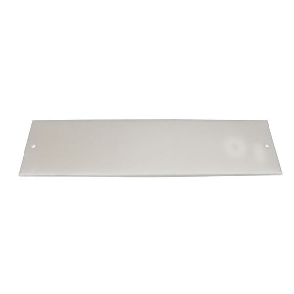 A white rectangular Delfield polyethylene board with a small hole in it.