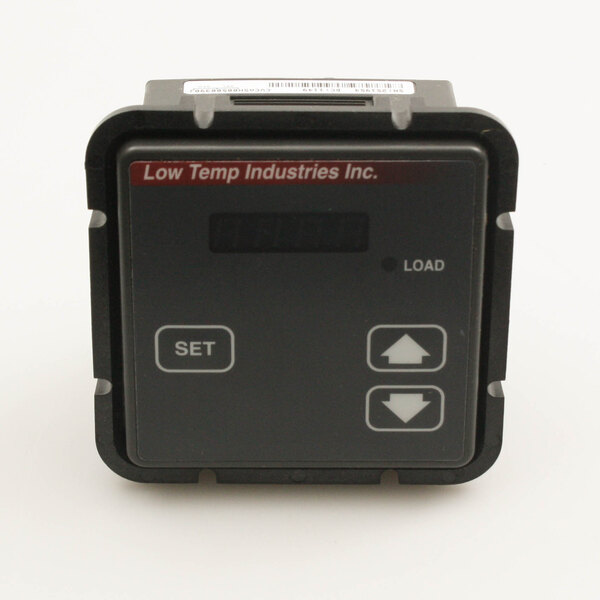 A black square Low Temp Industries digital control with white text.