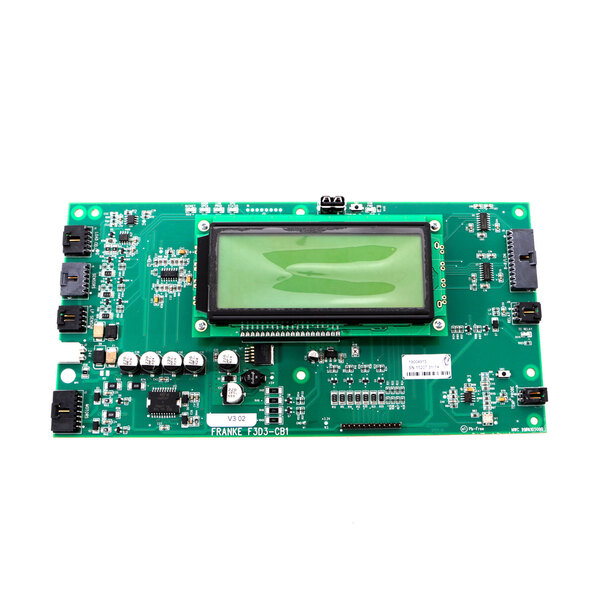 A green Franke Legacy circuit board with a screen.