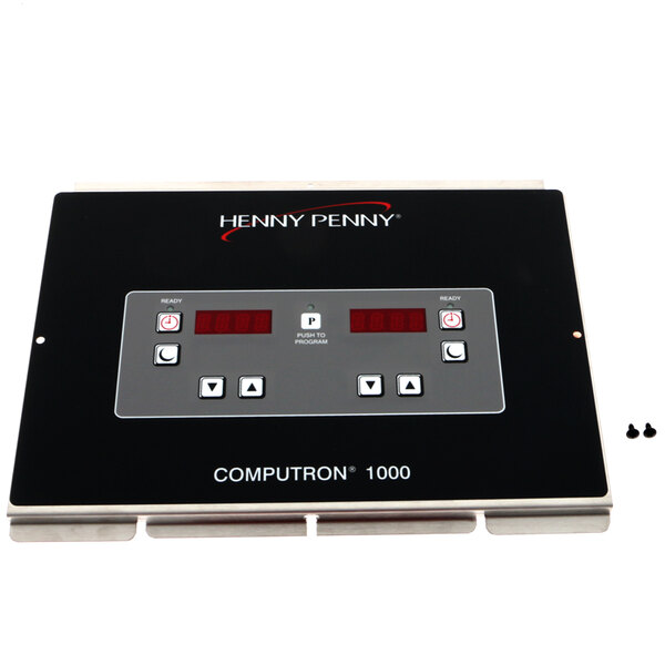 A black and silver Henny Penny C1000 control panel.