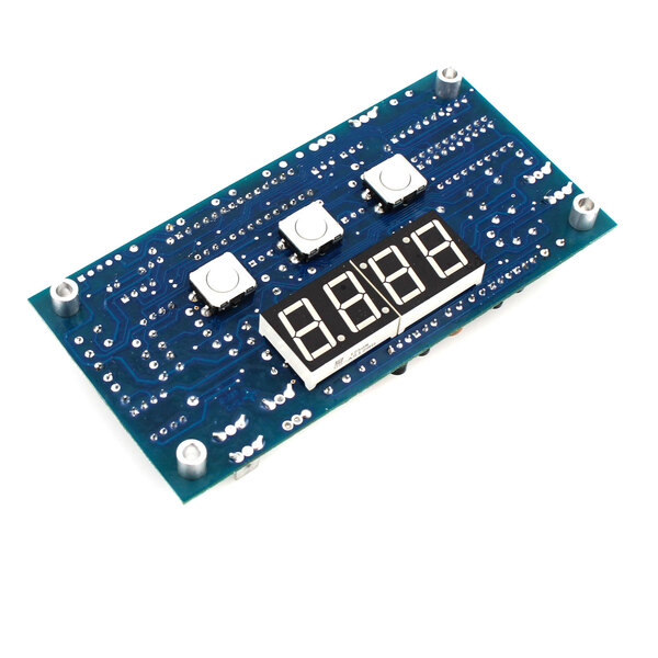 A close-up of the Antunes Temp Control Display circuit board with white buttons and a digital display.