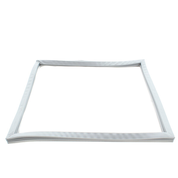 A white rectangular gasket with a silver frame.