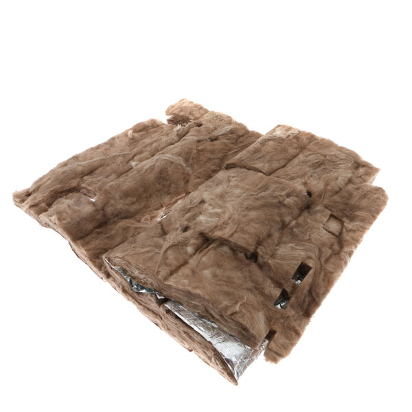 A brown piece of insulation with foil on one side.