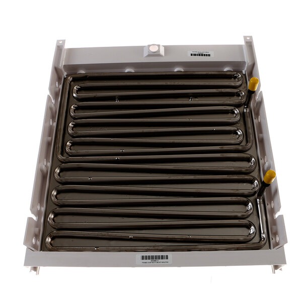 A Manitowoc Ice evaporator tray with four rows of heating elements.
