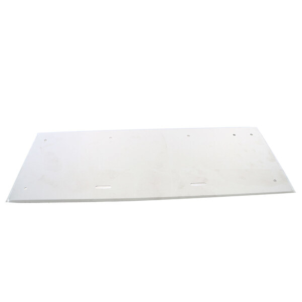 A white rectangular Market Forge gasket plate with holes.