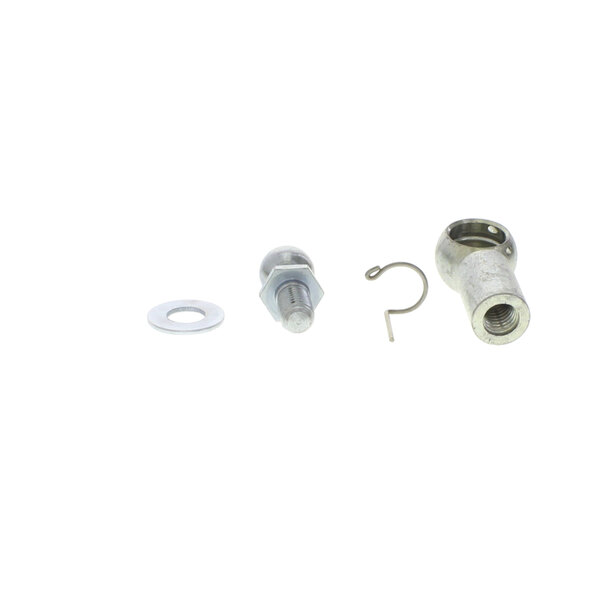 A pair of nuts and bolts on a white background.