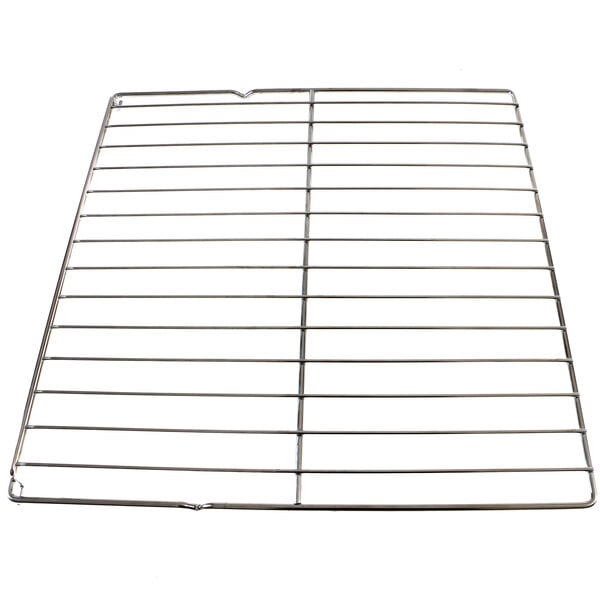 A Montague metal wire rack with a grid on it.
