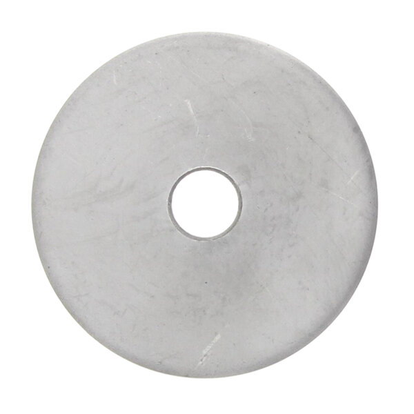 A round metal Southbend washer with a hole in the center.