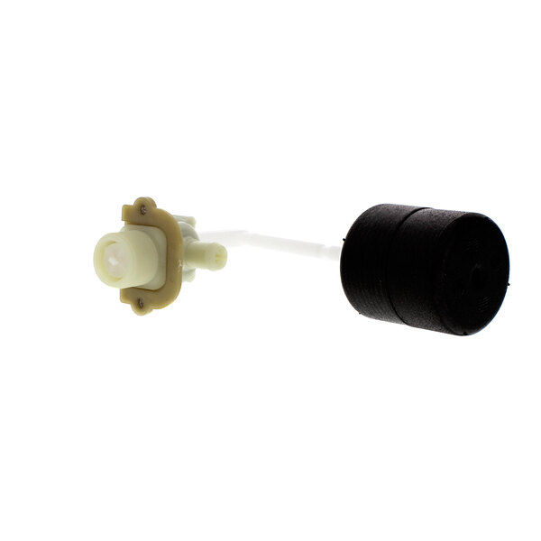 A black and white Meiko water valve with a white cap.