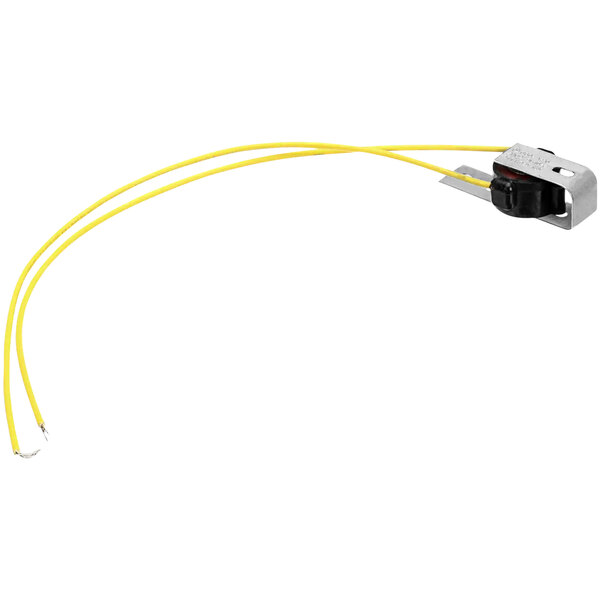 A yellow wire with a yellow connector on a Crown Steam buzzer.