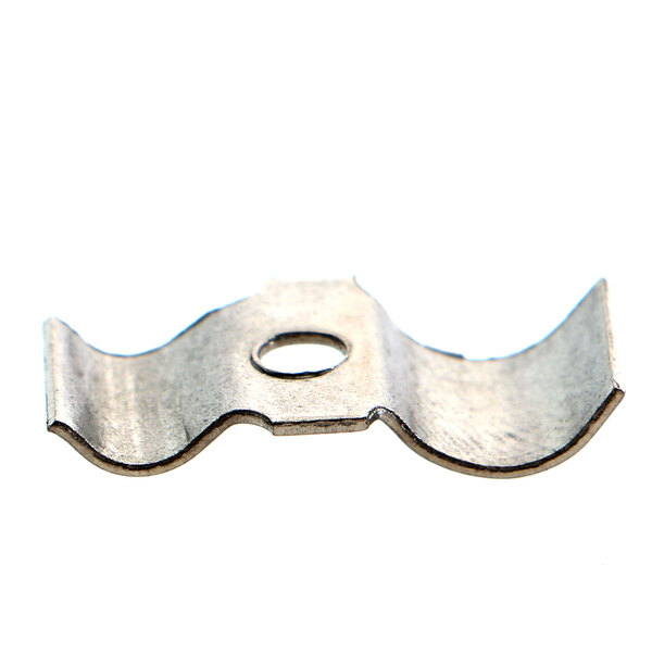 A metal piece with a clamp on it.