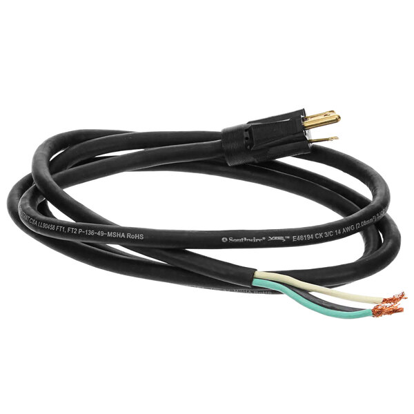 An APW Wyott cordset with a black cable and plug.