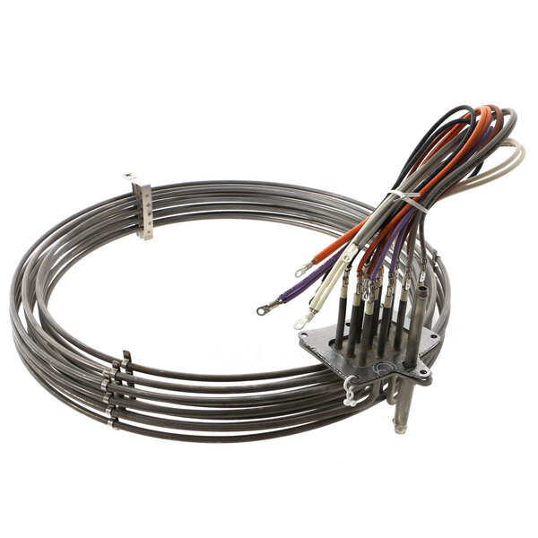 A Rational Heating Element Assy with wires attached to it.