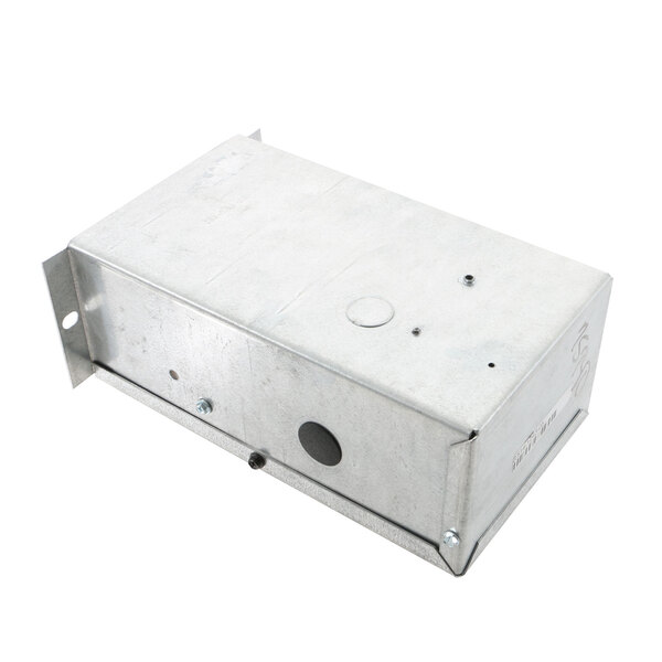 A metal box with holes.