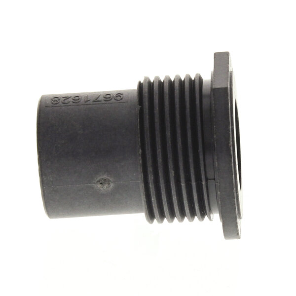 A black plastic pipe with a black plastic insert.