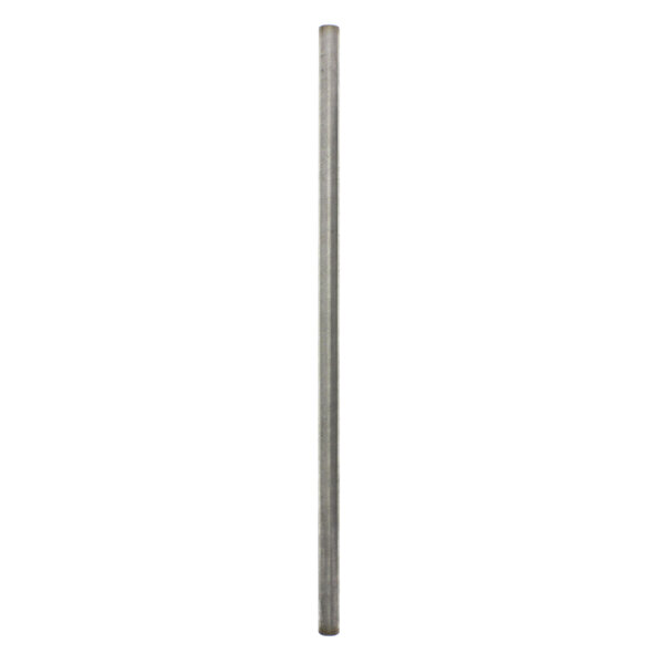 A long thin metal rod on a white background.