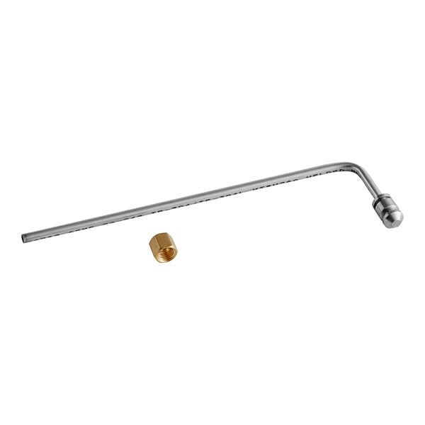 An American Range A29209 Pilot Tip Assy with a stainless steel pipe and brass nut.