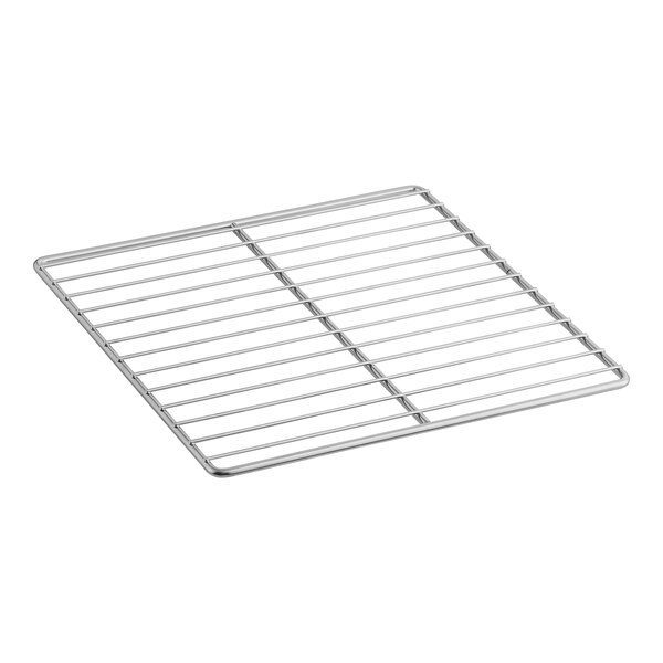 A stainless steel wire rack for a Pitco fryer tube.